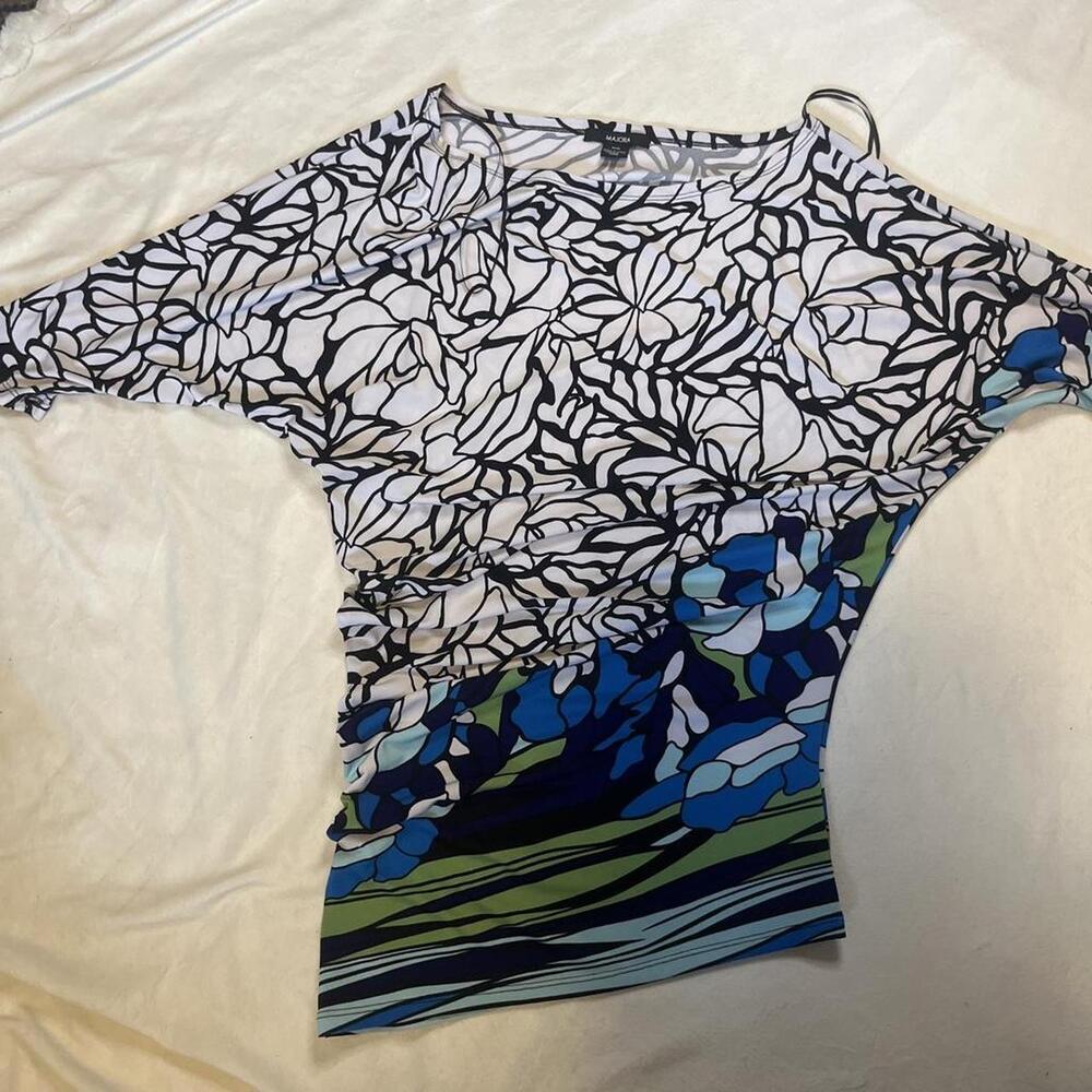 MAJORA FLORAL RUCHED TOP - Picture 1 of 5